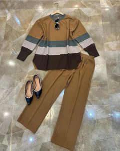 Salsa Set Celana dan Baju Wanita Set Caramel Knit Baju Setcel 2in1 Casual Modern Murah Terbaru 2023