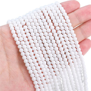 4mm 95Pcs/Str Glass Solid Color Round Loose Beads For DIY Making Jewelry Accessories
