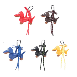 Vintage Dachshund Dog Keychain Unique Styles Sturdy PU Materials Elegant Charm for Bag and Keys Decoration Daily Use