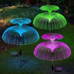 CNIEV5 1/2/3/5 Layer Solar Jellyfish Lamp Waterproof Colorful Jellyfish Lawn Light New Ground Insertion Outdoor Solar Light Outdoor