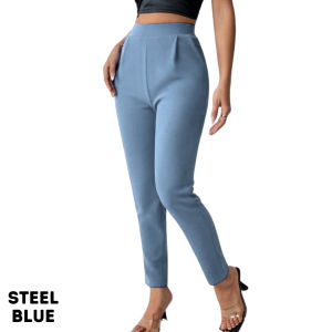 Jass Shop Womens High Waisted Jegging Pants S-2XL Gartered Waist Area With Side Pocket #664