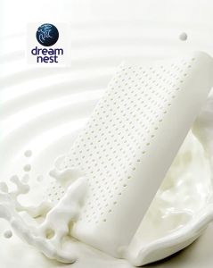 Dream Nest 100% Natural Latex Pillow l Ergonomic Contour Design l Reducing Neck Strain l Dream Nest Batal 100% Lateks Semula Jadi l Reka Bentuk Kontur Ergonomik l Mengurangkan Ketegangan Leher