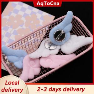 [COD] AqToCna Ship within 24 hours 1 Pair Small Angel Wings Brooch Japanese Style Sweet Clothes Decor Y2K Plush Bag Hat Accessories