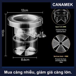 【CANAMEK】 Hộp cách ly nuôi cá nổi hộp nuôi cá bể nuôi cá trung chuyển bể nuôi cá lồng ấp bể cá trong suốt hộp lồng ấp