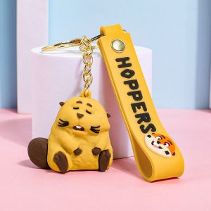 Cute Hoppers PVC Keychain Pendant Key Ring Bag Charm Backpack Accessory Collection Gift for Kids