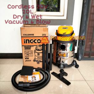 Cordless Vacuum Cleaner 20L INGCO CVLI2005E Sedot Debu Baterai P20S