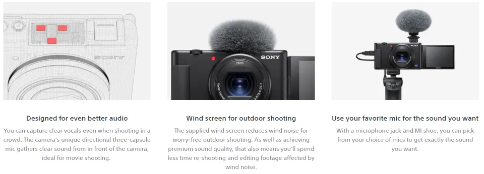 Sony ZV-1/ ZV1 Vlogging Camera with Zoom lens and Fast Hybrid AF