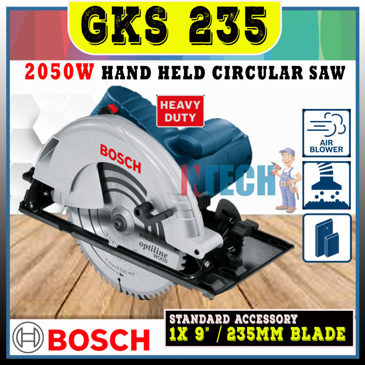 BOSCH GKS235 TURBO 2050W HAND HELD CIRCULAR SAW 9