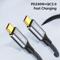 Elough สายชาร์จ PD 240W Type C To Type C,สายชาร์จเร็ว PD คู่กับ USB-C USB-C 1M 2M 3M 0.5M. 