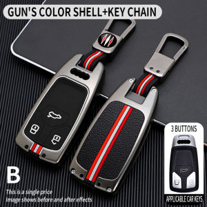 Zinc Alloy Car Key Case For Audi A3 A4 A5 A6 A7 A8 Q5 Q7 A4L A6L TT TTS RS S6 S7 S8 Luminous Car Key Fob Cover Protector Keychain