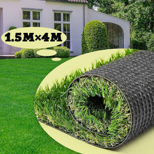 1.5M×4M Rumput Sintetis Berkualitas Tinggi 25MM Rumput Sintetis Luar Ruangan Rumput Plastik Tidak Berbahaya dan Aman