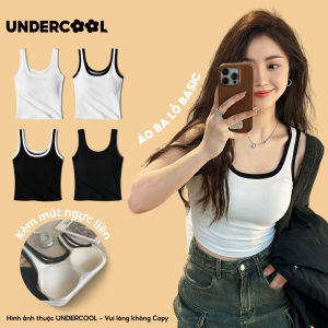 Áo Thun Ba Lỗ Nữ Basic Cổ Vuông Có Đệm Ngực UNDERCOOL Cotton Mềm Mát Co Giãn Màu Basic nhiều mầu cơ bản - ABL43