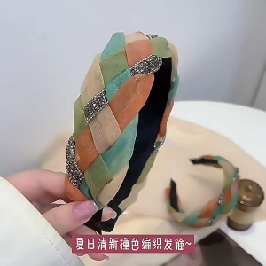 Woven Headwear For Women Elegant Nonslip Hair Accessory High Top Comfortable Mixed Design Headddress Photo Props