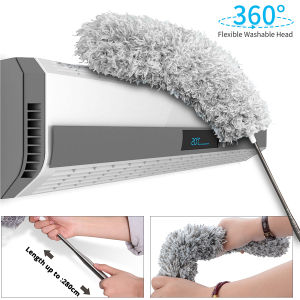 Onetwone Adjustable Microfiber Duster Brush Stretch Extend Duster Retractable Pole Static duster Gap Dust Cleaner Tools