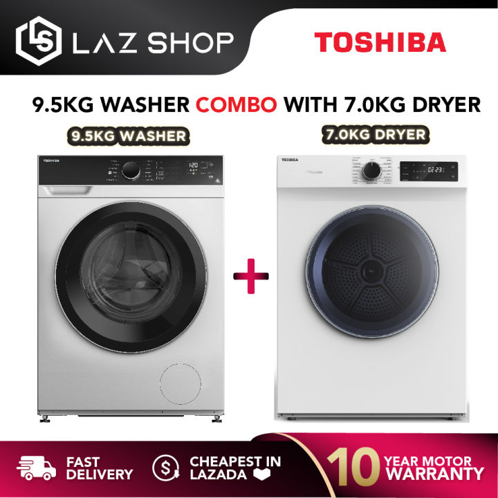 Toshiba Front Load Real Inverter Washer TW-BH105M4M Combo