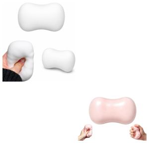 ECILY Crunchy Soap Squishy Toy – ASMR Slow Rising Stress Relief Ball with Realistic White Soap Design Squeaky Crunch Sound & Non-Rebound Sensory Texture Calming Anxiety Fidget Toy for Office Desk Study Travel Gift for Adults Kids
