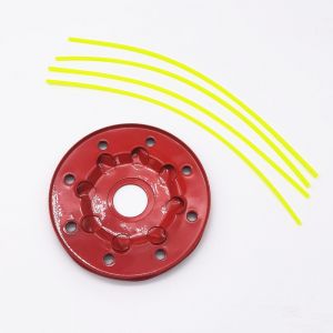 2 Sets Heavy-Duty 2-In-1 Lawn Mower Blade Disc / Metal Plate Trimmer Head With Cutter & Trimmer Line For Grass Trimming