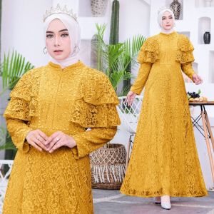 Promo gamis maxi camila full brukat tulang seragam briesmaid