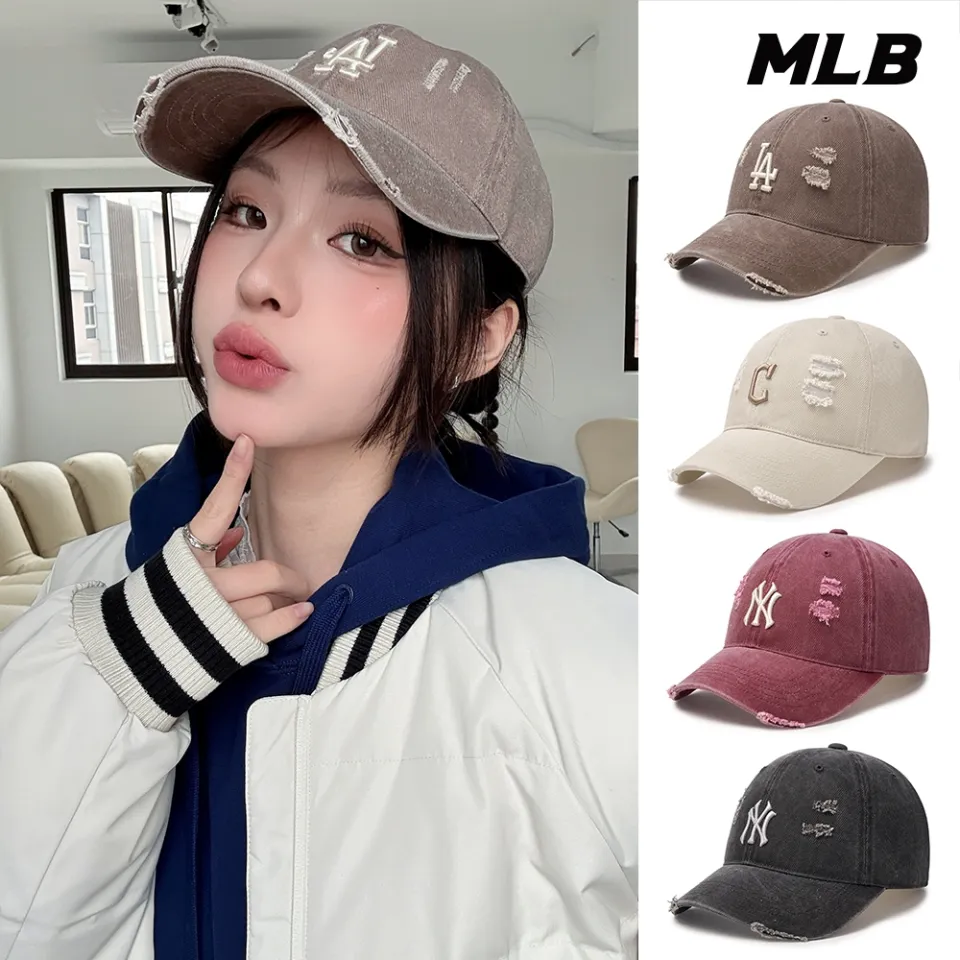 MLB X Karina Damage Washing Unstructured Ball Cap | Lazada Singapore
