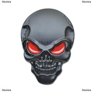 [COD] Abulaia กะโหลกศีรษะหัวกะโหลก3D Metal Car Body Sticker Auto ด้านหลังตราสัญลักษณ์ decal