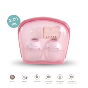 MOMABAE - Premium Silicone 3500 mL -FDA & LFGB approved / Silicone Bag Food Grade/ Penyimpanan Pompa Asi / Mpasi