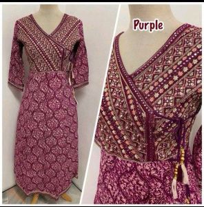 MSCC Anarkali Embroidery Long Kurtis with 4 colours Size M L XL 2XL 3XL 4XL 5XL & 6XL Available ️!!!