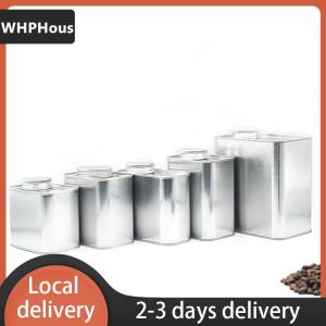 [COD] WHPHous Ship within 24 hours Coffee Bean Airtight Cans Outdoor Camping Tin Box Food-grade Packaging Storage Fresh Breathing Iron Cans
