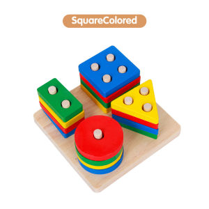 BabyShine Puzzle Geometri Mainan Edukasi / Mencocokan Bentuk Geo / Mainan Edukasi Kayu