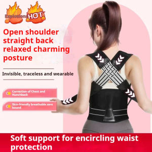 Posture Corrector para Lalaki at Babae - Adjustable Back Support Belt na Nag-aayos ng Humpback at Spinal Alignment Gamit ang Elastic at Open Shoulder Design