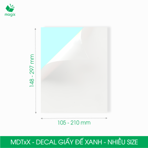 MDT - 50 tờ giấy decal - Giấy in đơn hàng tem nhãn dán sticker tự dính - Nhiều màu - Nhiều size