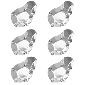 6Pieces 304Stainless Steel Seasoning Trays Sauce Bowls Elegant Tableware Perfect for Grilling Seafood and Serving