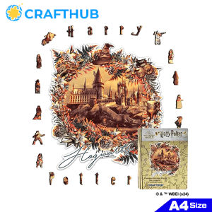 งานฝีมือสุดโรแมนติกแฮร์รี่พอตเตอร์คนรักปราสาทฮอกวอตส์ | เกมกระดานตัวต่อจิกซอว์หนาและคุณภาพสูง | ขนาด A3พร้อมจิ๊กซอว์148ชิ้น
