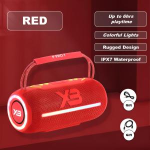 NANATECH XB107 PRO Wireless Bluetooth Speaker with Super Bass LED Light Show and Durable Rugged Design