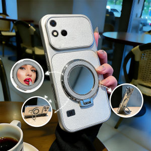 PBZZ Case for Realme c11 2021 c11 2020 c20 phone casing Softcase Silicone shockproof Cover new design aesthetic cute purple Makeup mirror with holder for girls KNHZJ2
