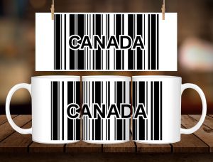 * 1 PC MUG WITH BOX * (CAMBODIA CANADA CHINA CROATIA) BARCODE MUG NEW INTERNATIONAL DESIGN 11oz with BOX SOUVENIR MUG