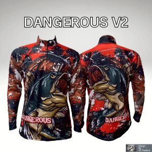 DANGEROUS V2 Quick-Dry UV Protection Long Sleeve Fishing Shirt for Men and Women - RK Thailand