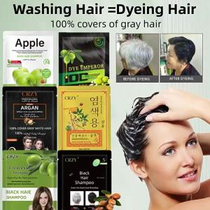 [] Black Hair Dye Bagged-based hair dye to cover gray hair non-sticky to the scalp bubble hair dye