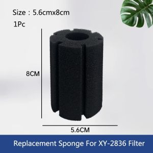 1PCS Aquarium Filter Sponge for Aquarium Fish Tank Air Pump Skimmer Biochemical Sponge Filter Aquarium Bio Filter Filtro Aquario 2x Replacement Sponge Filter for XY-380 Black