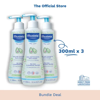 [Mustela Bundle Deal] No-Rinse Cleansing Water 300ml (exp: 09/2028 & beyond [Diaper Change Care][Hygiene]