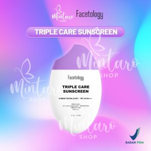 FACETOLOGY TripleCare Sunscreen 40ml SPF 40PA++ || Sunscreen Wajah || Tabir Wajah Facetology Original