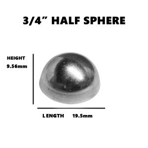 304 Stainless 3/4 Inches Half Sphere Stainless Round Tube End Cap