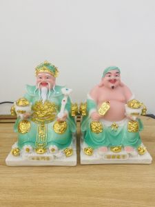 Tượng Thần Tài và Thổ Địa chất liệu bột đá hàng cao cấp thích hợp thờ cúng trang nghiêm
