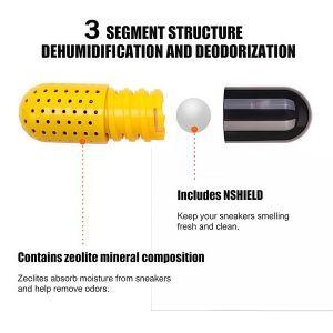 Shoe Deodorizer Sneaker Deodorizer Capsules Natural Zeolite Core Shoe Freshener Pills - Shoe Deodorant /Sports Shoe Freshener Moisture Absorber