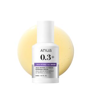 Anua Retinol Serum for Smooth & Renewed Texture 0.3% Retinol 5% Niacinamide Hydration & Glass Skin Gentle for Beginners Korean Skincare 1.01 fl oz