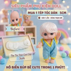 {Màu Ngẫu Nhiên} 1 Tép Tóc Giả 5 Cm Dán Cho Búp Bê Chịu Nhiệt Độ Cao PVN4077