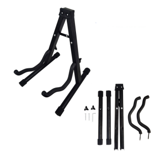 Portable Folding Electric Acoustic Bass Guitar Stand Guitar Bracket A Frame Floor Rack Holder Instrument Accessories