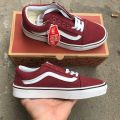 Giày Vans Old Skool Màu Đỏ Mận, Đen. 