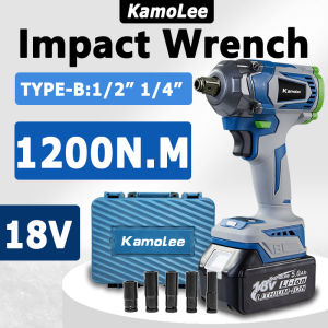 COD! Kamolee DTW500 1200N.M 1/2 Inci & 1/4 Inci Brushless Impact Wrenches 18V Power Tool Set Murah (Kompatibel dengan Baterai Makita / JLD)Kunci Pas Multifungsi