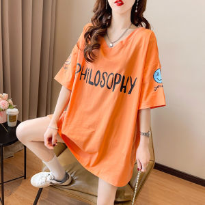 (A31) เสื้อแขนสั้นคอวี แฟชั่นสไตล์เกาหลี น่ารักๆ ไซส์ใหญ่ รอบอก 50-64 นิ้ว Oversize แบบไคว่หลังเซ็กซี่เบาๆ ผ้าคอตตอล พร้อมส่งในไทย