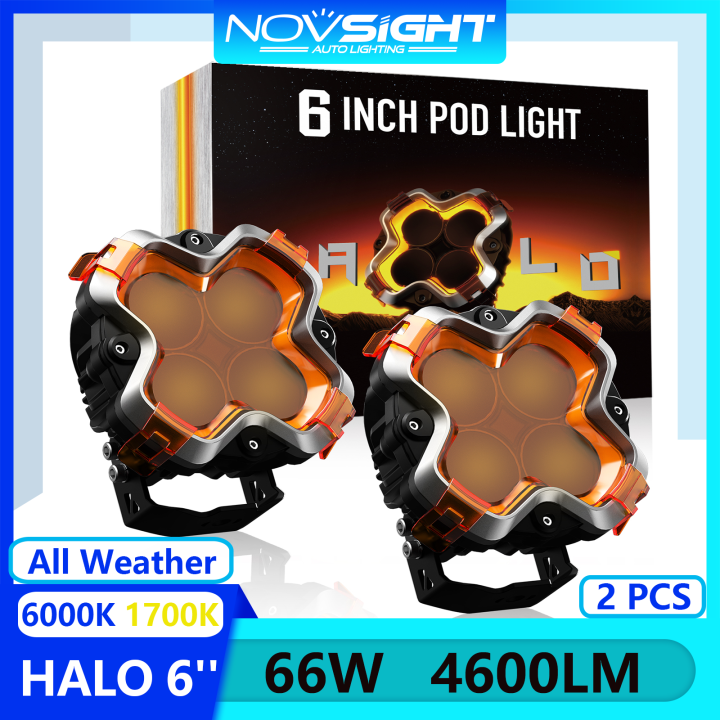 2 Bóng Novsight Mọi Thời Tiết HALO Series 6 Inch Dải Đèn LED DRL